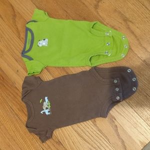 Two Carter's Newborn onesies